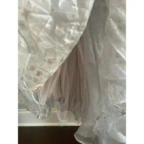 Mac Duggal 20402 Embellished Wrap Illusion A Line Gown 4 Pastel Floral Evening - Picture 12 of 12